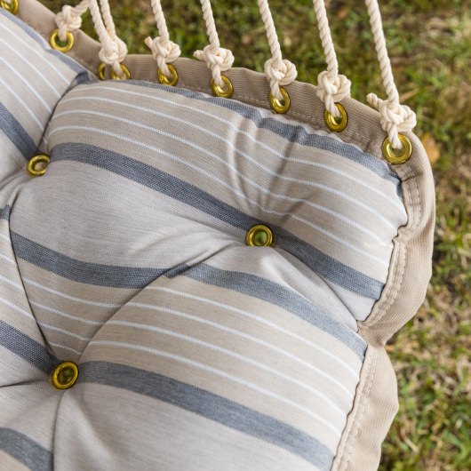 Tufted Sunbrella Cushioned Single Swing - Cove Pebble