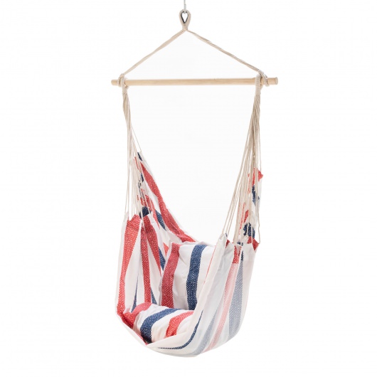 Deluxe Pillowtop Swing With Quick Dry Fabric - Red, White & Blue Stripe