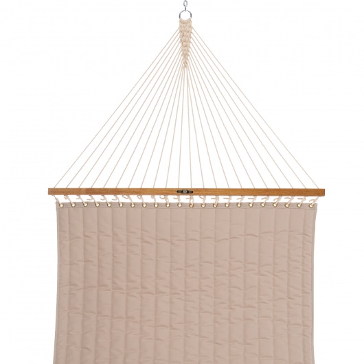 Large Quilted Sunbrella Fabric Hammock - Antique Beige