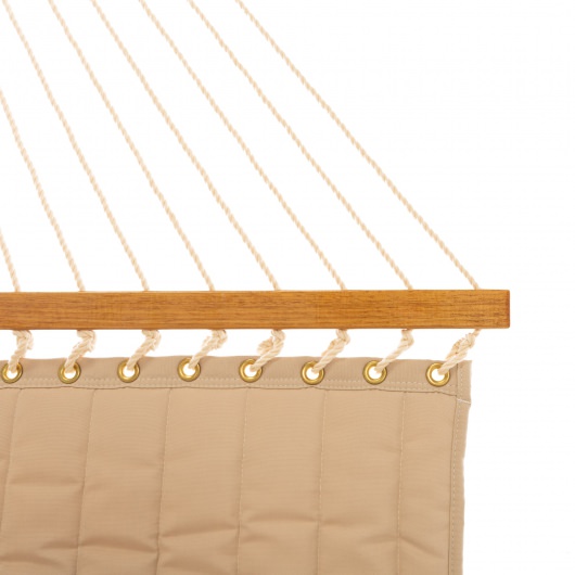 Large Quilted Sunbrella Fabric Hammock - Antique Beige