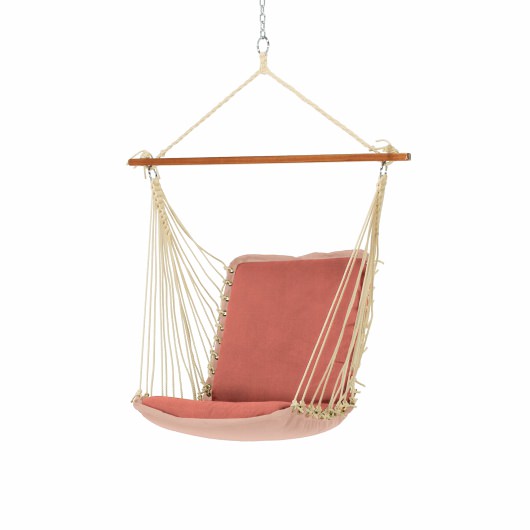 Sunbrella Cushioned Single Swing - Cast Cinnabar