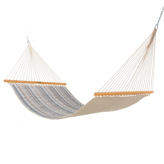 Large Quilted Sunbrella Fabric Hammock - Expand Dove