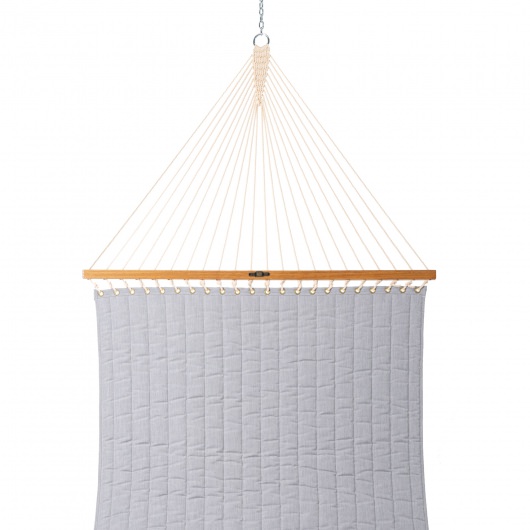 Large Quilted Sunbrella Fabric Hammock - Canvas Granite