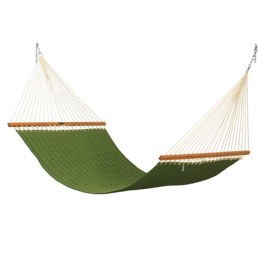 DURACORD® Large Quilted Fabric Hammock - Leaf Green
