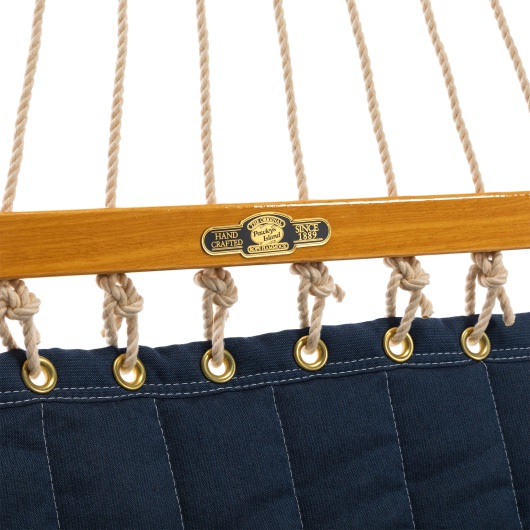 Large Quilted Sunbrella Fabric Hammock - Spectrum Indigo
