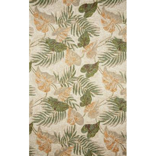 Ravella Tropical Leaf Neutral Outdoor Rug