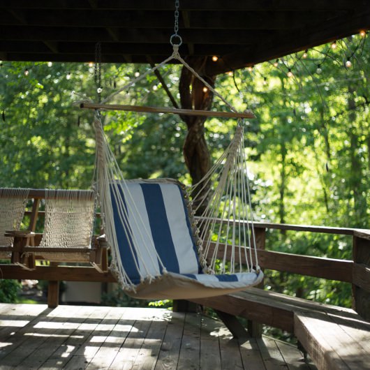 Cushioned Single Swing - Regency Indigo