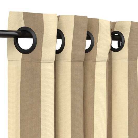 Sunbrella Regency Sand Outdoor Curtain with Grommets