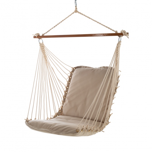 Sunbrella Cushioned Single Swing - Antique Beige
