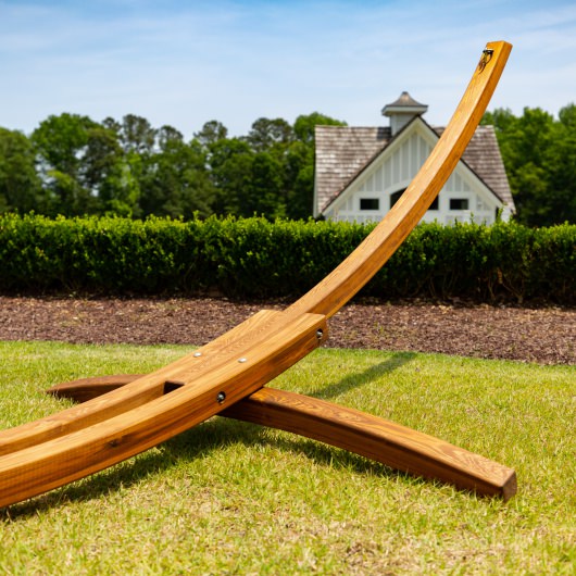 ROMAN ARC® 4-Ply Cypress 15 ft. Wood Hammock Stand - Canyon Brown
