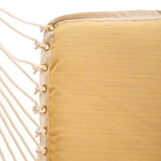 Premium Sunbrella Cushioned Single Swing - Dupione Cornsilk