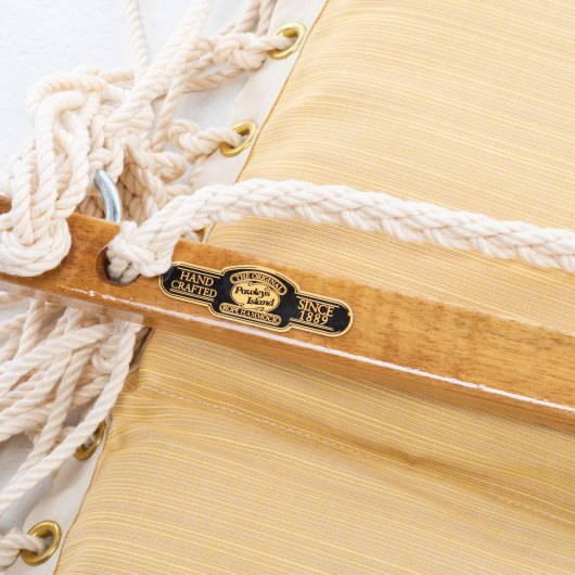 Premium Sunbrella Cushioned Single Swing - Dupione Cornsilk