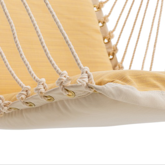 Premium Sunbrella Cushioned Single Swing - Dupione Cornsilk