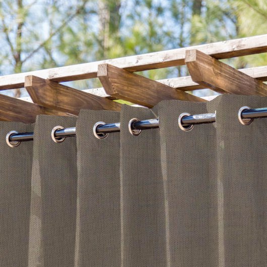 Pantheon Dusk Semi-Sheer Extra Wide Outdoor Curtain