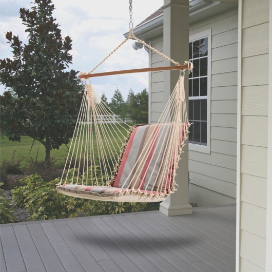 Sunbrella Cushioned Single Swing - Gateway Blush