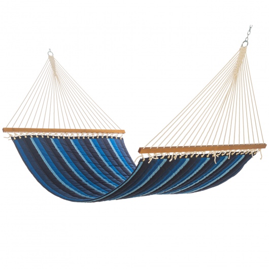 Large Quilted Hammock with Metal Stand and Optional Hammock Pillow