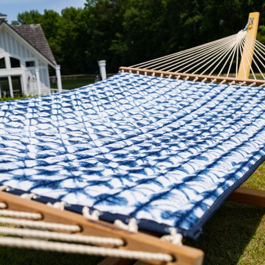 Large Sunbrella Quilted Hammock - Midori Indigo
