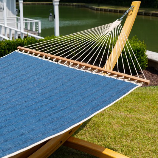 Large Sunbrella Quilted Hammock - Platform Indigo