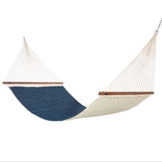 Large Quilted Hammock with Metal Stand and Optional Hammock Pillow