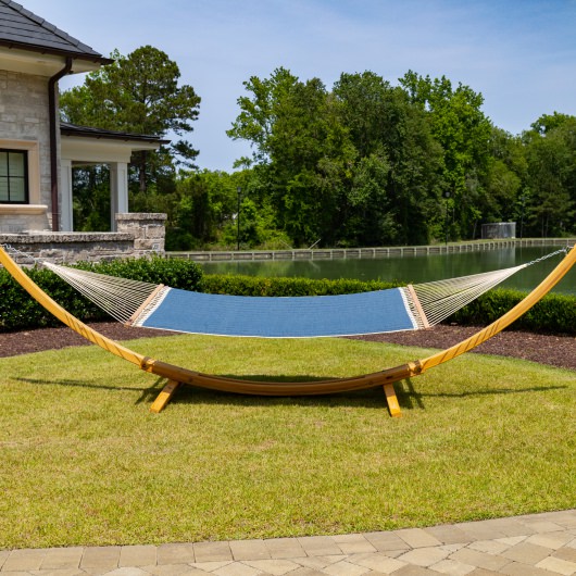 Large Sunbrella Quilted Hammock - Platform Indigo