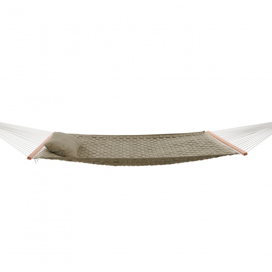 Large Soft Weave Hammock with Pillow & Storage Bag - Flax