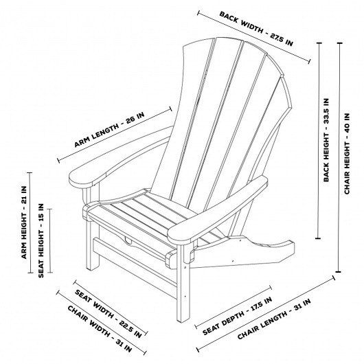 DURAWOOD® Sunrise Adirondack Chair