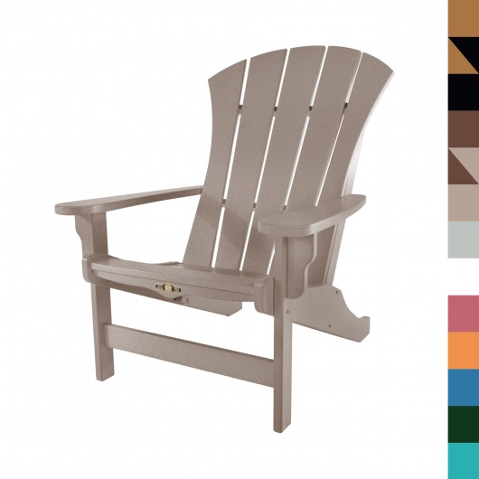 DURAWOOD® 3 Piece Sunrise Adirondack Chair and Tete-A-Tete Set