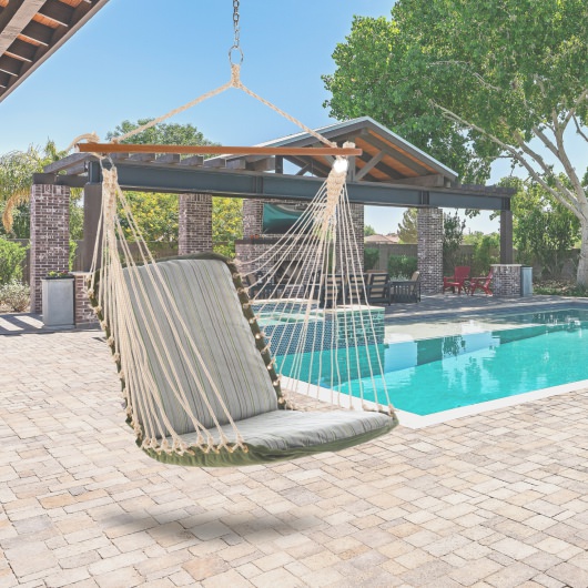 Sunbrella Cushioned Single Swing - Refine Cactus