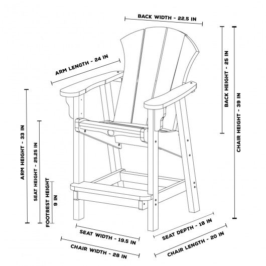 DURAWOOD® Sunrise Counter Height Chair
