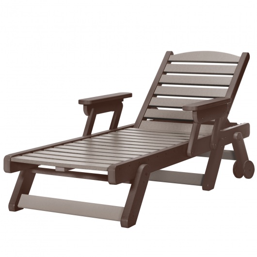 DURAWOOD® Chaise Lounge With Folding Arms
