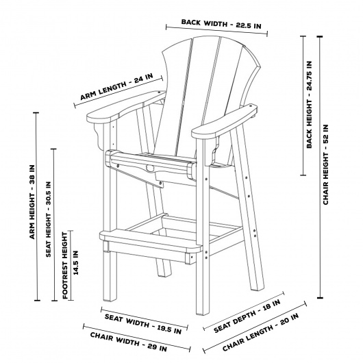 DURAWOOD® 3 Piece Sunrise Bar Height Set