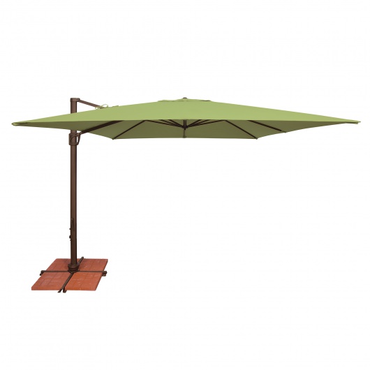 Bali 10' Square Sunbrella Cantilever Umbrella with Cross Base