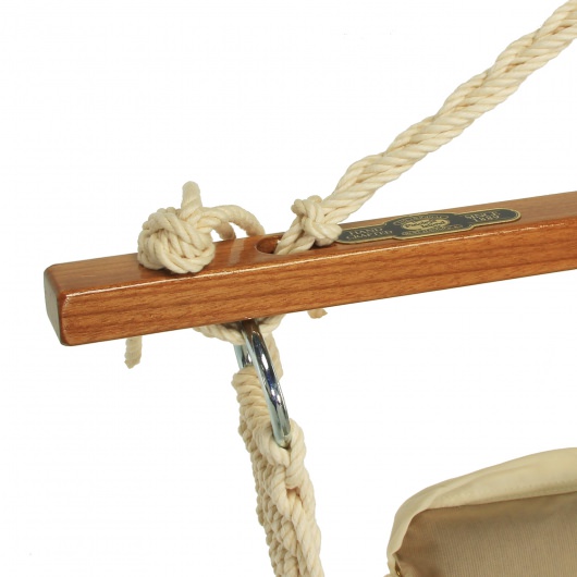 Sunbrella Cushioned Single Swing - Spectrum Sand