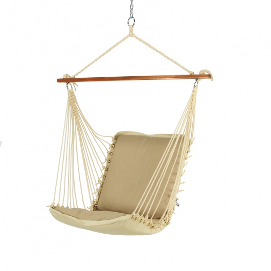 Sunbrella Cushioned Single Swing - Spectrum Sand