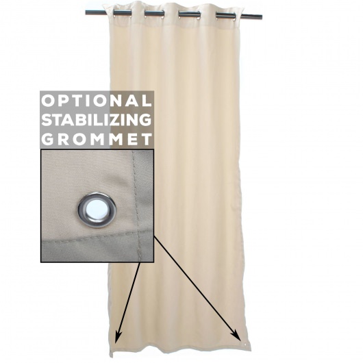 Sunbrella Canvas Melon Outdoor Curtain with Grommets