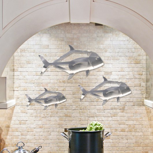 Stainless Steel African Pompano Wall Decor