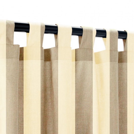 Sunbrella Regency Sand Outdoor Curtain with Grommets