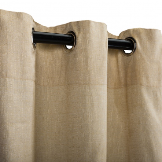 Sunbrella Sheer Illusion Honey Outdoor Curtain with Grommet Top