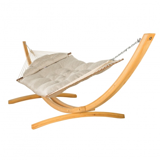 Tufted Hammock with Original Roman Arc II Cypress Stand Combo