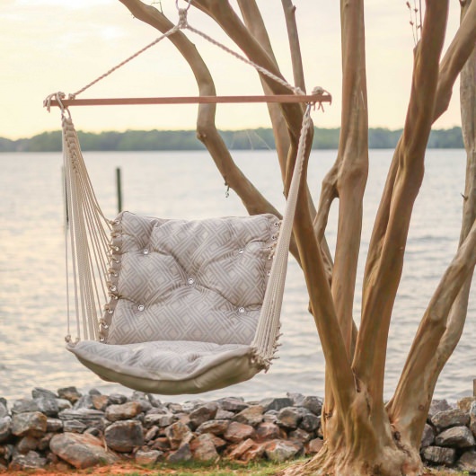 Tufted Sunbrella Single Swing - Integrated Pewter