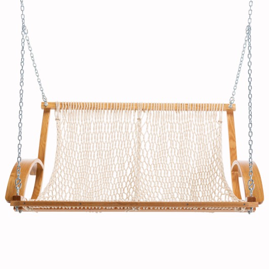 DURACORD® Curved Arm Double Rope Swing - Oatmeal