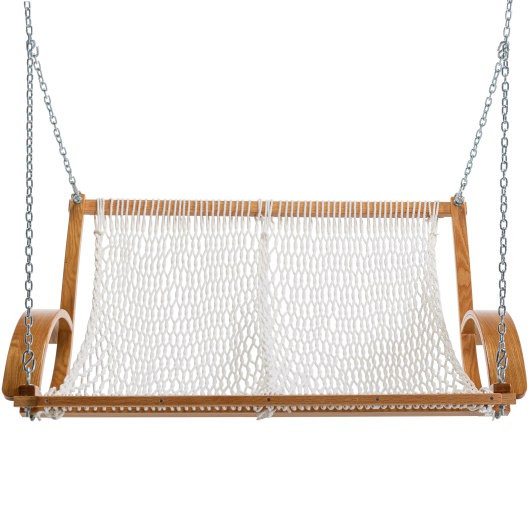 DURACORD® Curved Arm Double Rope Swing - White