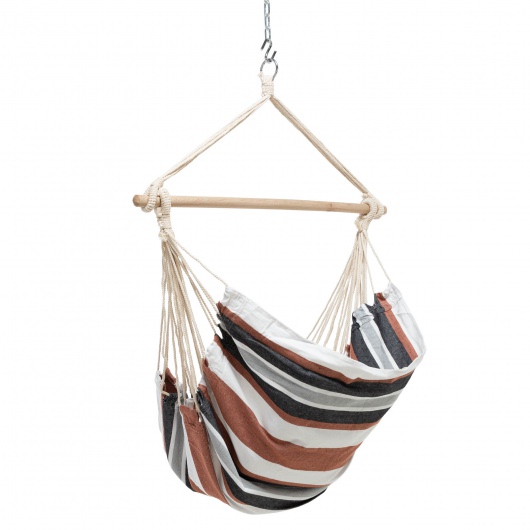 Single Quick Dry Fabric Swing - Neutral Stripe