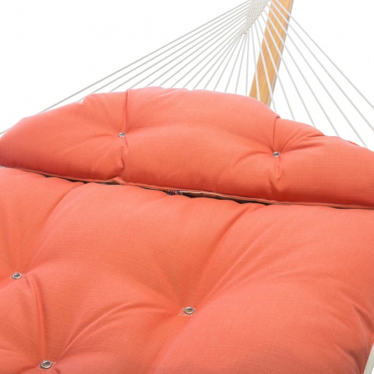 Large Sunbrella Tufted Hammock with Detachable Pillow - Echo Sangria