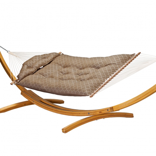 Tufted Hammock with Original Roman Arc II Cypress Stand Combo