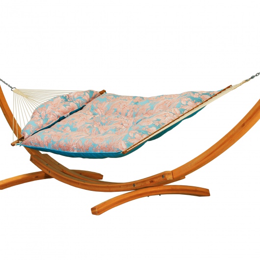 Tufted Hammock with Original Roman Arc II Cypress Stand Combo