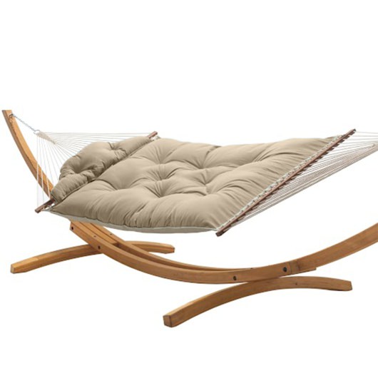 Tufted Hammock with Original Roman Arc II Cypress Stand Combo