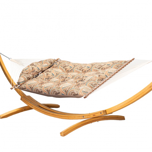 Tufted Hammock with Original Roman Arc II Cypress Stand Combo