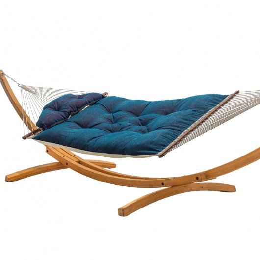 Tufted Hammock with Original Roman Arc II Cypress Stand Combo