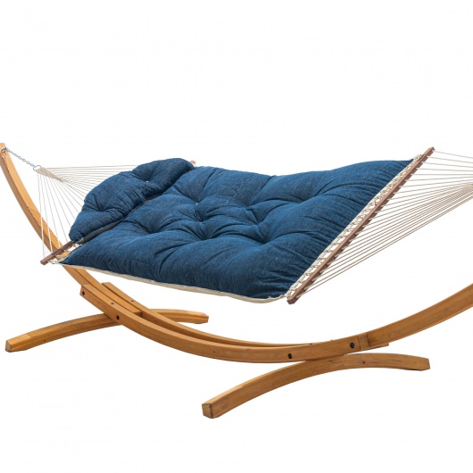Tufted Hammock with Original Roman Arc II Cypress Stand Combo